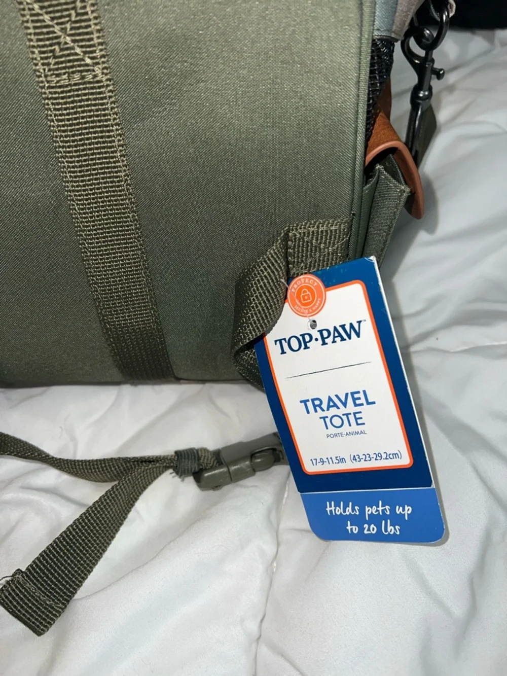 Top Paw Olive Green and Camouflage Travel Tote